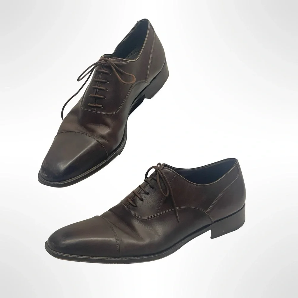 Massimo Emporio Brown Leather Men's Dress Shoes size 12